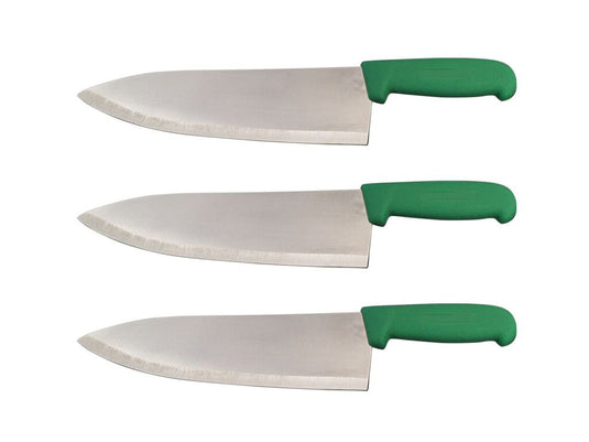 3 Packs - 8 in or 10 in Chef Knives - Cozzini Cutlery Imports- Multiple Colors Available