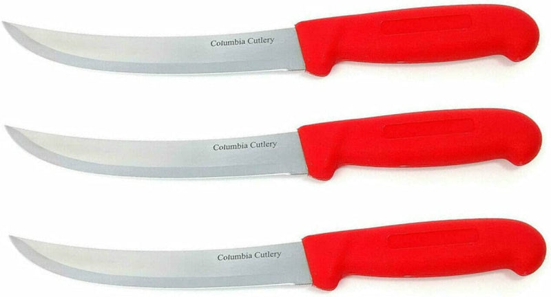 Load image into Gallery viewer, 10 in Breaking / Butcher / Cimiter Knife - Columbia Cutlery - Multiple Colors Available
