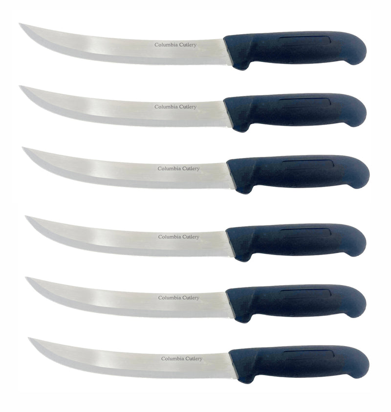 Load image into Gallery viewer, 8 in Breaking / Butcher / Cimiter Knife - Columbia Cutlery - Multiple Colors Available
