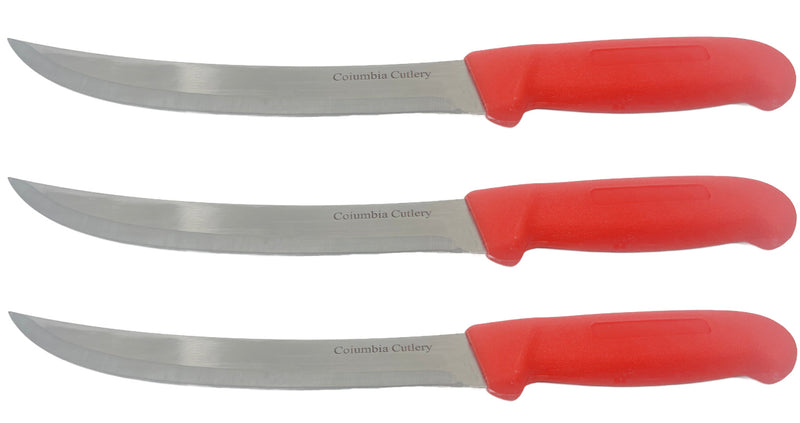 Load image into Gallery viewer, 8 in Breaking / Butcher / Cimiter Knife - Columbia Cutlery - Multiple Colors Available
