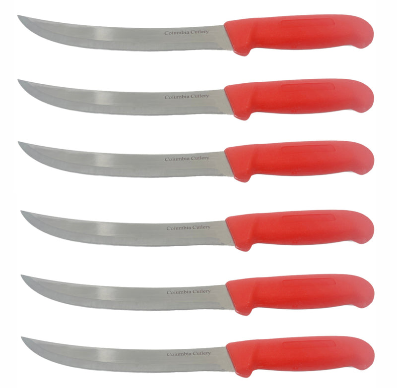 Load image into Gallery viewer, 8 in Breaking / Butcher / Cimiter Knife - Columbia Cutlery - Multiple Colors Available
