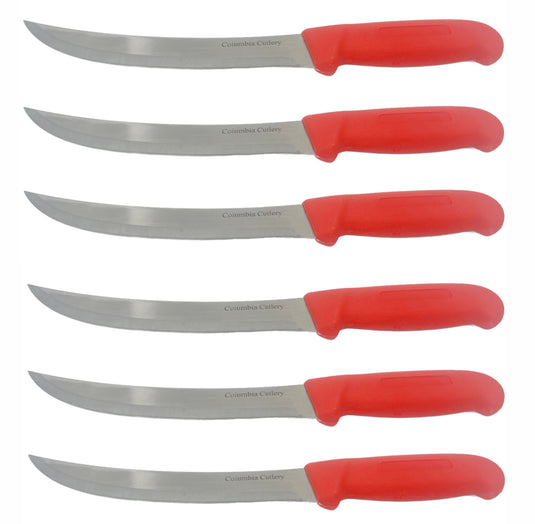 8 in Breaking / Butcher / Cimiter Knife - Columbia Cutlery - Multiple Colors Available
