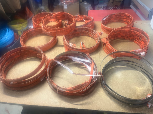 Damaged Packaging, Blades New (Undamaged) - 1/2 Priced - 98x5/8x3TPI - 4 Pack Bone In Bandsaw Blades Meat