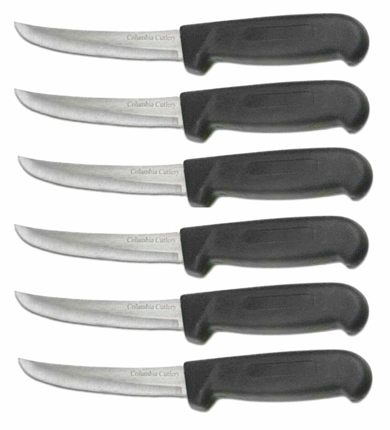 Load image into Gallery viewer, 6 in Curved Boning Knives - Columbia Cutlery- Multiple Colors &amp; Packs Available
