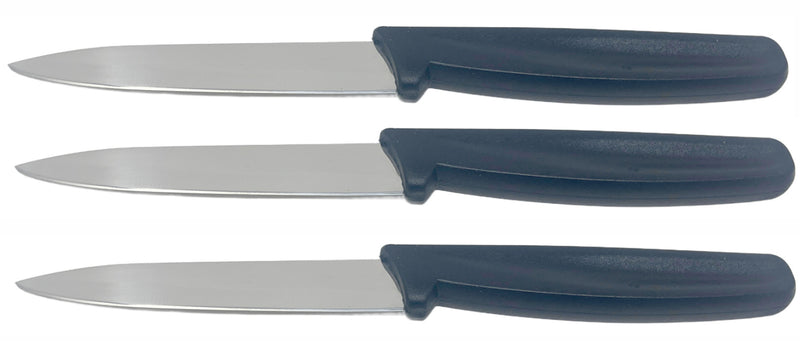 Load image into Gallery viewer, 3 Pack or 6 Pack - 4&quot; Black Paring Knives - Cozzini Cutlery Imports
