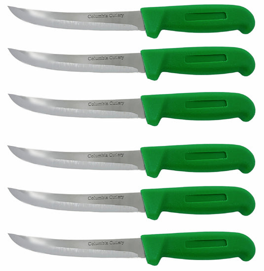 6 in Curved Boning Knives - Columbia Cutlery- Multiple Colors & Packs Available