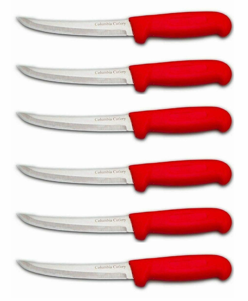 Load image into Gallery viewer, 6 in Curved Boning Knives - Columbia Cutlery- Multiple Colors &amp; Packs Available
