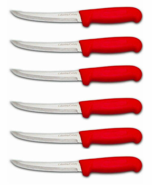 6 in Curved Boning Knives - Columbia Cutlery- Multiple Colors & Packs Available
