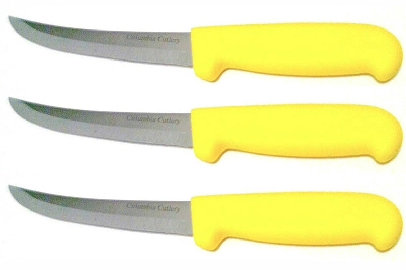 Load image into Gallery viewer, 6 in Curved Boning Knives - Columbia Cutlery- Multiple Colors &amp; Packs Available
