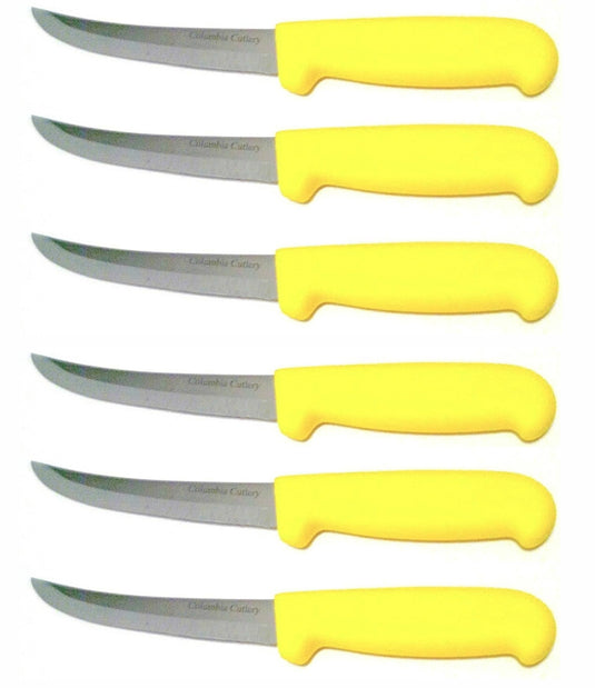 6 in Curved Boning Knives - Columbia Cutlery- Multiple Colors & Packs Available