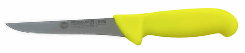 Eicker Messer 5" Stiff, Straight Boning Knife - Yellow Manufactured in Solingen, Germany