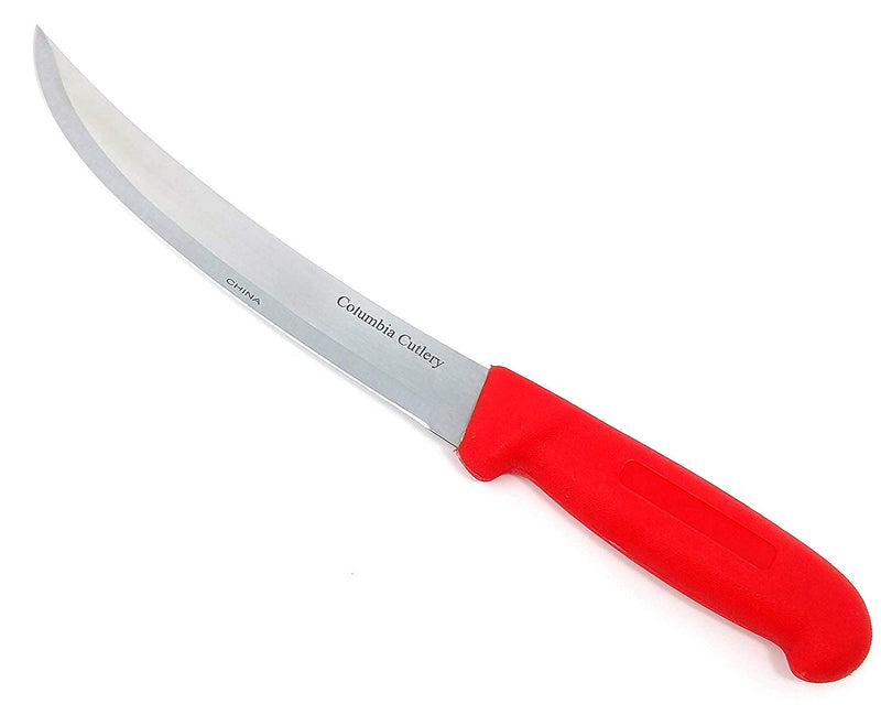 Load image into Gallery viewer, 10 in Breaking / Butcher / Cimiter Knife - Columbia Cutlery - Multiple Colors Available
