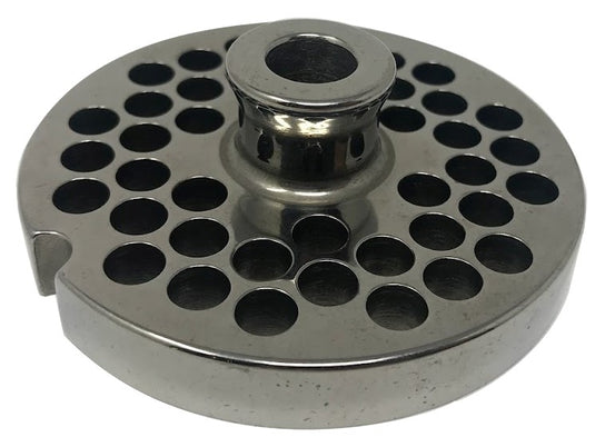 #12 Meat Grinder Plates W/ Hubs - Choose Your Grind Hole Size from Coarse to Fine-Cozzini Cutlery Imports