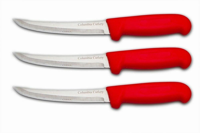 Load image into Gallery viewer, 6 in Curved Boning Knives - Columbia Cutlery- Multiple Colors &amp; Packs Available
