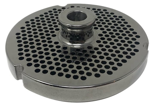 #22 Meat Grinder Plate, 3/16" Holes, Stainless Steel - Fits Hobart, Tor-Rey, LEM & Other Grinders