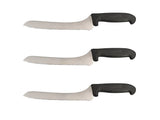 3 Packs - 9 in Offset Bread Knives- Cozzini Cutlery Imports - Multiple Colors Available