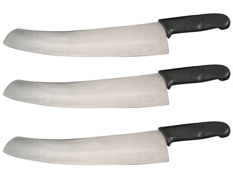 3 Pack - 18 in Black Pizza Knives- Cozzini Cutlery Imports