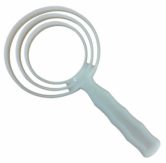 Professional Bone Dust Scraper, Square or Round, White Poly Handle Use w/ Meat Bandsaw