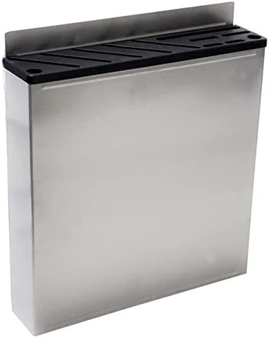 Stainless Steel Knife Rack, Wall Mounted, Safely Stores 10 Knives